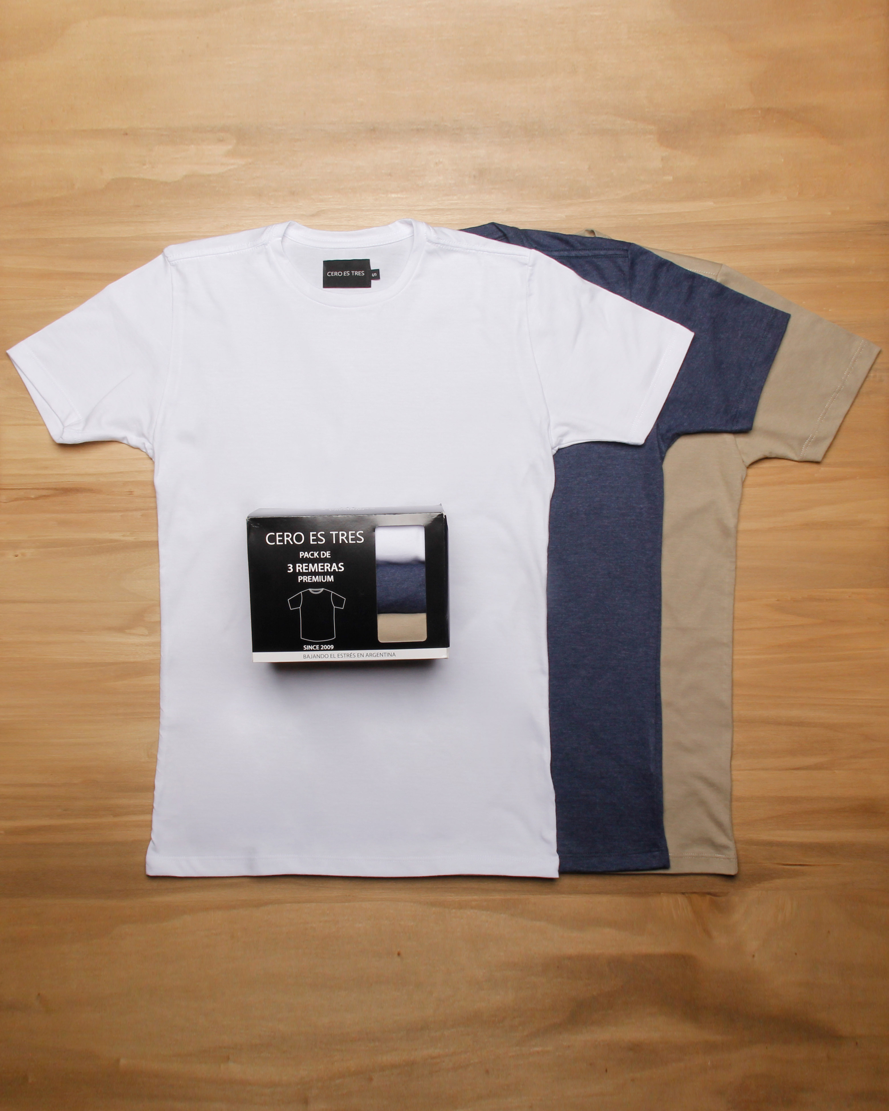 4001BACUNI - TRIPACK REMERA BASICA